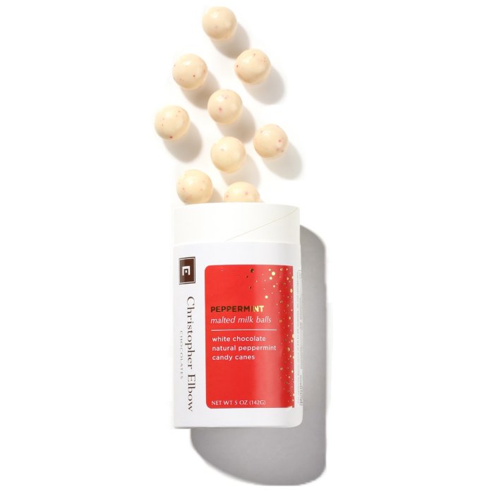 Peppermint White Chocolate Holiday Malt Balls