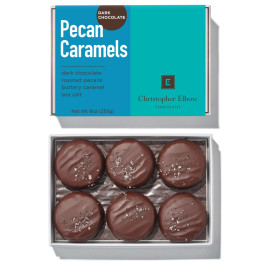 Dark Chocolate Pecan Fleur de Sel Caramels - Christopher Elbow