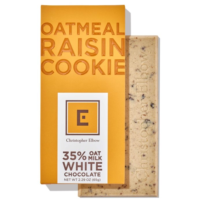 Oatmeal Raisin Cookie Vegan White Chocolate Bar