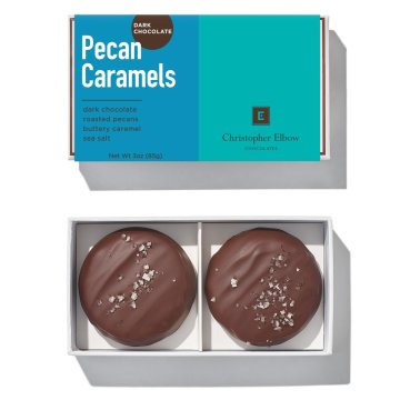 2 Piece Dark Chocolate Pecan Caramels