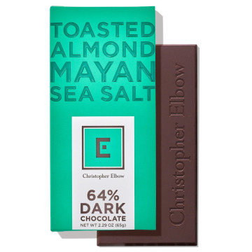 Toasted Almond Mayan Sea Salt 64% Dark Bar
