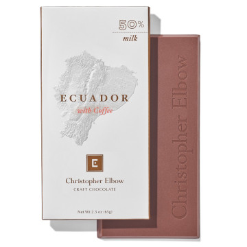 50% Milk Chocolate Ecuador Craft Bar with Coffee