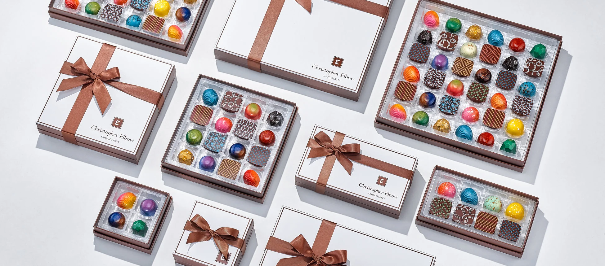 chocolate collections with ribbon